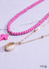 Boho Necklace, Seed Bead Choker, 2 Layers Double Cross
